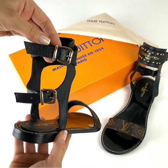 Louis Vuitton Black Women's Sandals - Picture 1 of 4